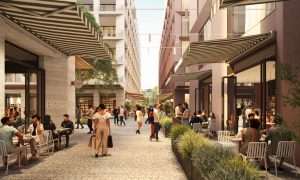 AQUALAND - Central Barangaroo - laneway view looking north-min